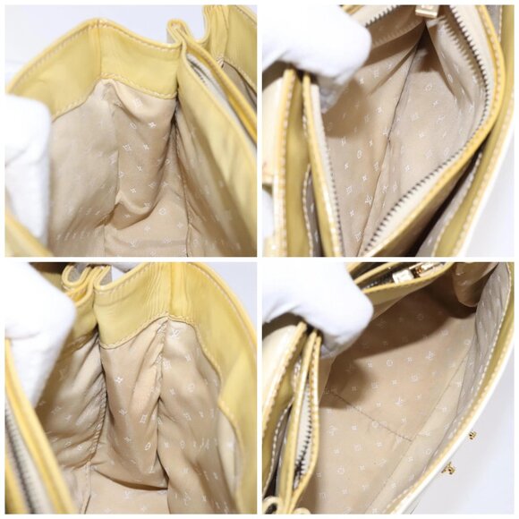 LOUIS VUITTON Cruise Line Sac Bicolor Hand Bag Enamel Yellow M92547 Auth BA4124 - Picture 16 of 16